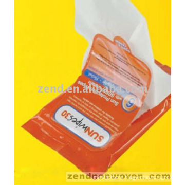 Disposable Spunlace Nowoven Sunscreen wipes 20SPF